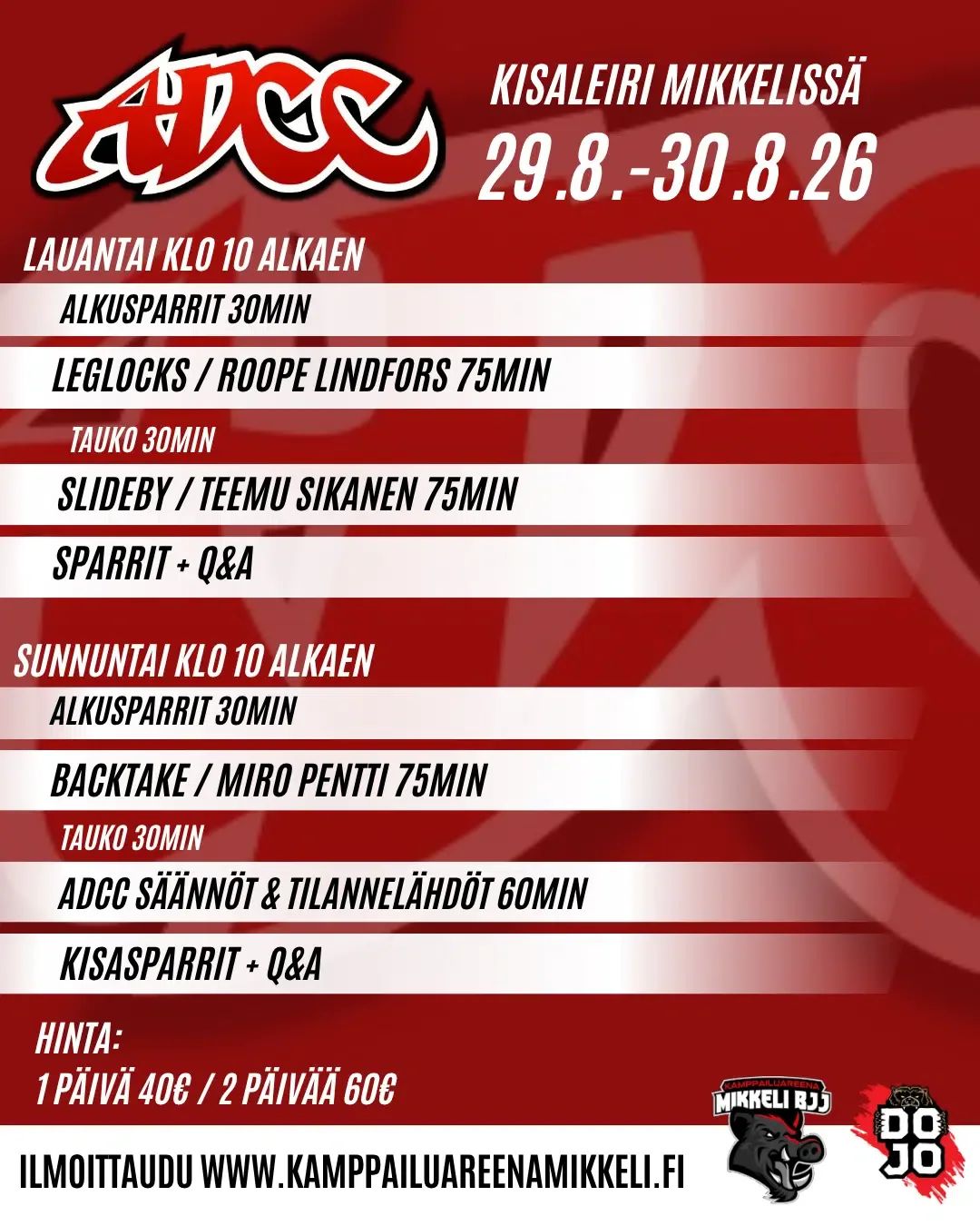 ADCC kisaleiri Mikkelissä