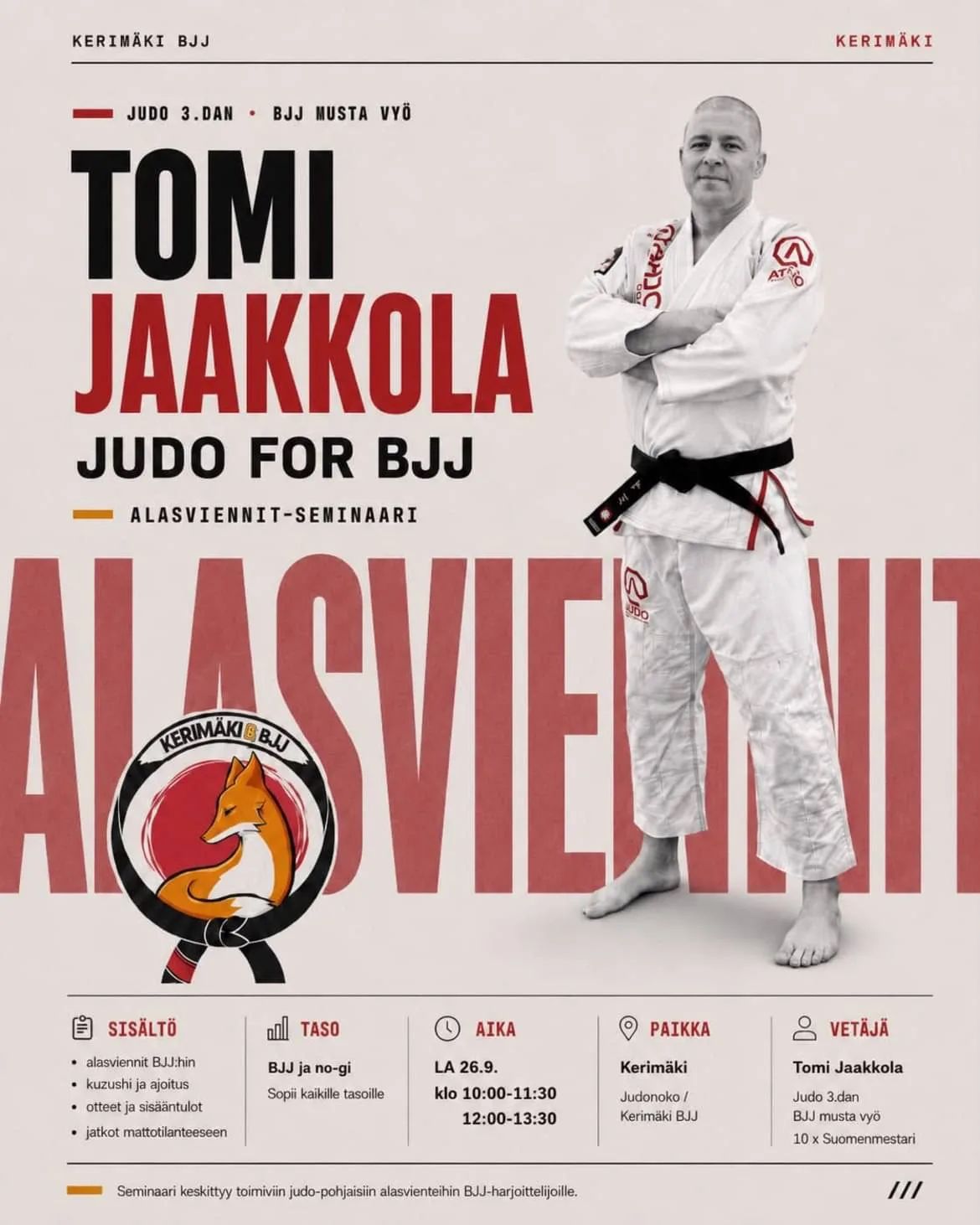 Judo for BJJ - alasviennit-seminaari